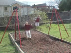 Craig and me at the swing park on the Gowan Hills in Stirling